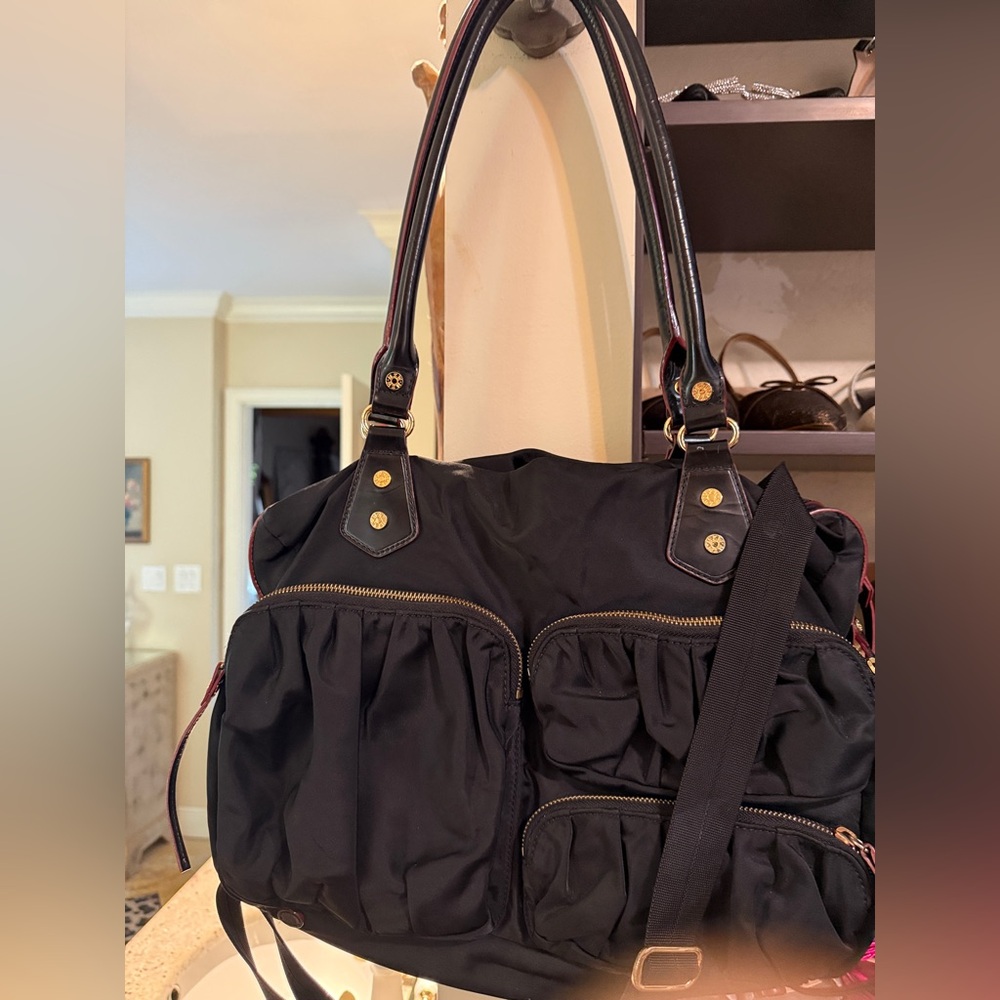 MZ Wallace Black Women's Bag Red interior and slight red trim